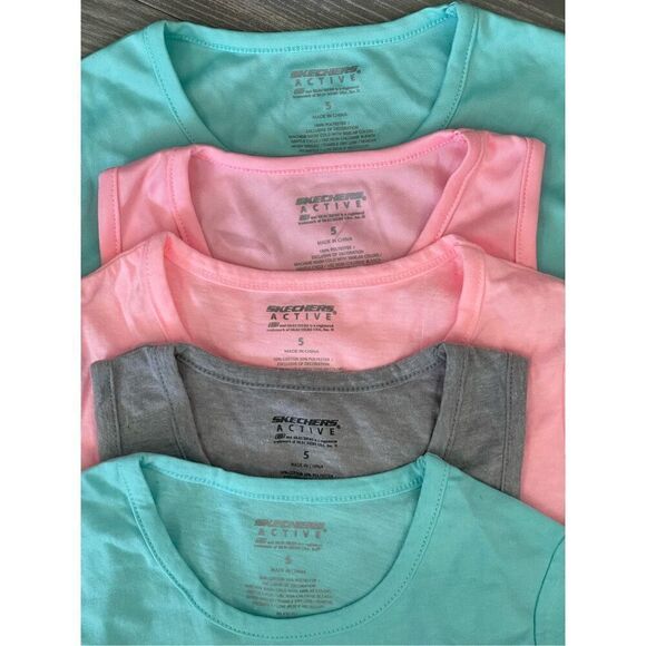 NWOT Skechers Active girls bundle of 6 t-shirts & tanks Size 5 - Picture 7 of 7